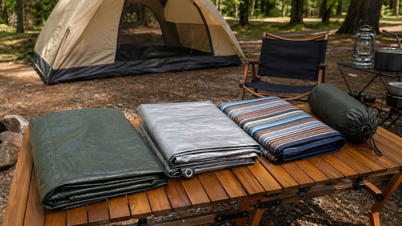 グランドシートはテントより大きいと危険